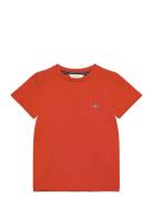 Shield Ss T-Shirt Tops T-shirts Short-sleeved Orange GANT