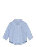 Shield Oxford Shirt Tops Shirts Long-sleeved Shirts Blue GANT