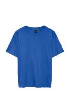 Vmpaulina Ss T-Shirt Jrs Noos Tops T-shirts & Tops Short-sleeved Blue ...