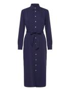 16D Poly Satin-Lsl-Dad Polvipituinen Mekko Navy Polo Ralph Lauren