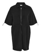 Nmkirby 2/4 Shirtdress Wvn Noos Lyhyt Mekko Black NOISY MAY