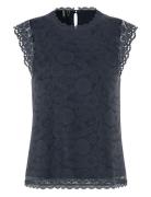 Pcolline Sl Lace Top Wvn Noos Tops T-shirts & Tops Sleeveless Black Pi...