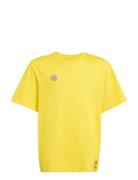 J Sim Gfx T Tops T-shirts Short-sleeved Yellow Adidas Sportswear