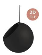 Globe Hænge Blomsterpotte Home Decoration Flower Pots Black AYTM