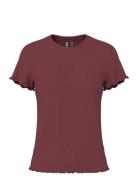 Pcnicca Ss O-Neck Top Jrs Noos Tops T-shirts & Tops Short-sleeved Red ...