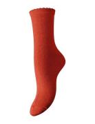 Pcsebby Glitter Long Socks Noos Bc Lingerie Socks Regular Socks Red Pi...