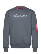 Alpha Label Sweater Tops Sweat-shirts & Hoodies Hoodies Grey Alpha Ind...