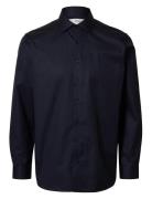 Slhreg-Ethan Shirt Ls Spread Noos Tops Shirts Business Black Selected