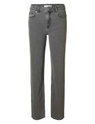 Slfalice Mw Straight Eloise Grey Jeans Bottoms Jeans Straight-regular ...