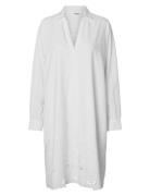 Slfdahlia Ls Short Broderi Dress B Mekko White Selected