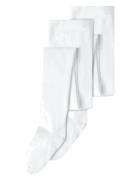 Nknpantyhose 2P Solid Noos Sukkahousut White Name It