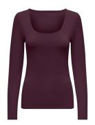 Onlea L/S 2-Way Deep Neck Top Jrs Noos Tops T-shirts & Tops Long-sleev...