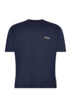 Wbbaine Fish Tee Tops T-shirts Short-sleeved Navy Woodbird