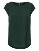 Onlvic S/S Solid Top Noos Wvn Tops Blouses Short-sleeved Green ONLY