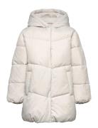 Hood Quilted Coat Toppatakki Cream Mango