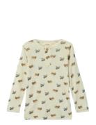 Nmmnalu Wo/Mo Ls Slim Top Lil Tops T-shirts Long-sleeved T-shirts Crea...