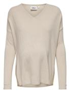 Olmamalia L/S V-Neck Pullover Knt Noos Tops Knitwear Jumpers Cream Onl...