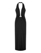 Alma Plunging Midi Dress Maksimekko Juhlamekko Black Bardot