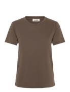 Slcolumbine Crew-Neck T-Shirt Ss Tops T-shirts & Tops Short-sleeved Br...