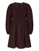 Yaschemma Ls Smock Dress - D2D Lyhyt Mekko Brown YAS