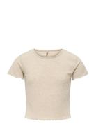 Kognella S/S O-Neck Top Noos Jrs Tops T-shirts Short-sleeved Beige Kid...