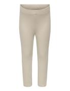 Kmgtrinny Life Solid Legging Jrs Noos Bottoms Leggings Cream Kids Only