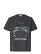 Live Forever-M Tops T-shirts & Tops Short-sleeved Black MbyM
