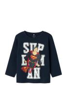 Nmmjunes Superman Nreg Ls Top Wab Tops T-shirts Long-sleeved T-shirts ...