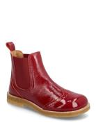 Booties - Flat - With Elastic Bootsit Nauhalliset Saapikkaat Red ANGUL...