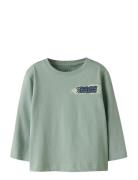 Nmmvagno Ls Loose Top Tops T-shirts Long-sleeved T-shirts Green Name I...