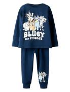 Nmnamu Bluey Ls Nightset Sky Pyjamasetti Pyjama Navy Name It
