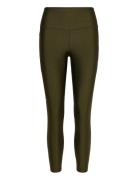 Tech Hi Ankle Leg Sport Running-training Tights Khaki Green Under Armo...