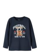 Nmmvux Ls Top Tops T-shirts Long-sleeved T-shirts Navy Name It