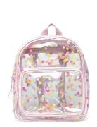 Transparent Confetti Backpack Accessories Bags Backpacks Pink Mango