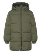 Long Coat With Padded Lining Toppatakki Green Mango