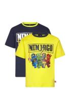 Lwtaffy 619 - 2Pack T-Shirt Ss Tops T-shirts Short-sleeved Yellow LEGO...