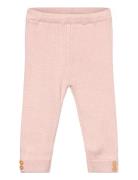 Ribbed Knitted Leggings Bottoms Leggings Pink Mango