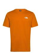 M S/S Simple Dome Tee Sport T-shirts Short-sleeved Orange The North Fa...