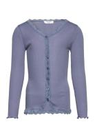 Rkbalta Modal Ls Lace Cardigan Tops T-shirts Long-sleeved T-shirts Blu...