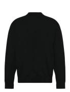 Ls Ez Cotton Crewnk Sweater 12Gg Tops Knitwear Round Necks Black Calvi...