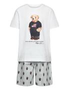 S5-Sleepwear Short Set Pyjamasetti Pyjama White Ralph Lauren Kids