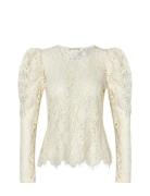 Maxine Top Tops Blouses Long-sleeved Cream Ida Sjöstedt