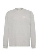 Ls Waffle Badge Crewnk Tee Tops Sweat-shirts & Hoodies Sweat-shirts Gr...