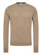 Bs Jupiter Regular Fit Knitwear Tops Knitwear Round Necks Beige Bruun ...