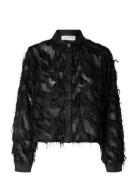 Slfmyline Ls Fluffy Cropped Shirt B Tops Shirts Long-sleeved Black Sel...