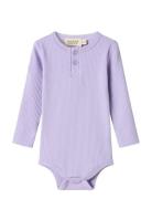 Body Ls Bodies Long-sleeved Purple MarMar Copenhagen