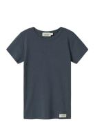 Plain Tee Ss Tops T-shirts Short-sleeved Blue MarMar Copenhagen