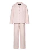 S6-Sleepwear Pant Set Pyjamasetti Pyjama Pink Ralph Lauren Kids