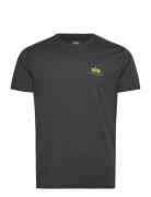 Backprint T Tops T-shirts Short-sleeved Black Alpha Industries
