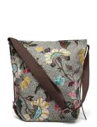 Shoulder Bag Flower Linen Color: Grey Bags Small Shoulder Bags-crossbo...